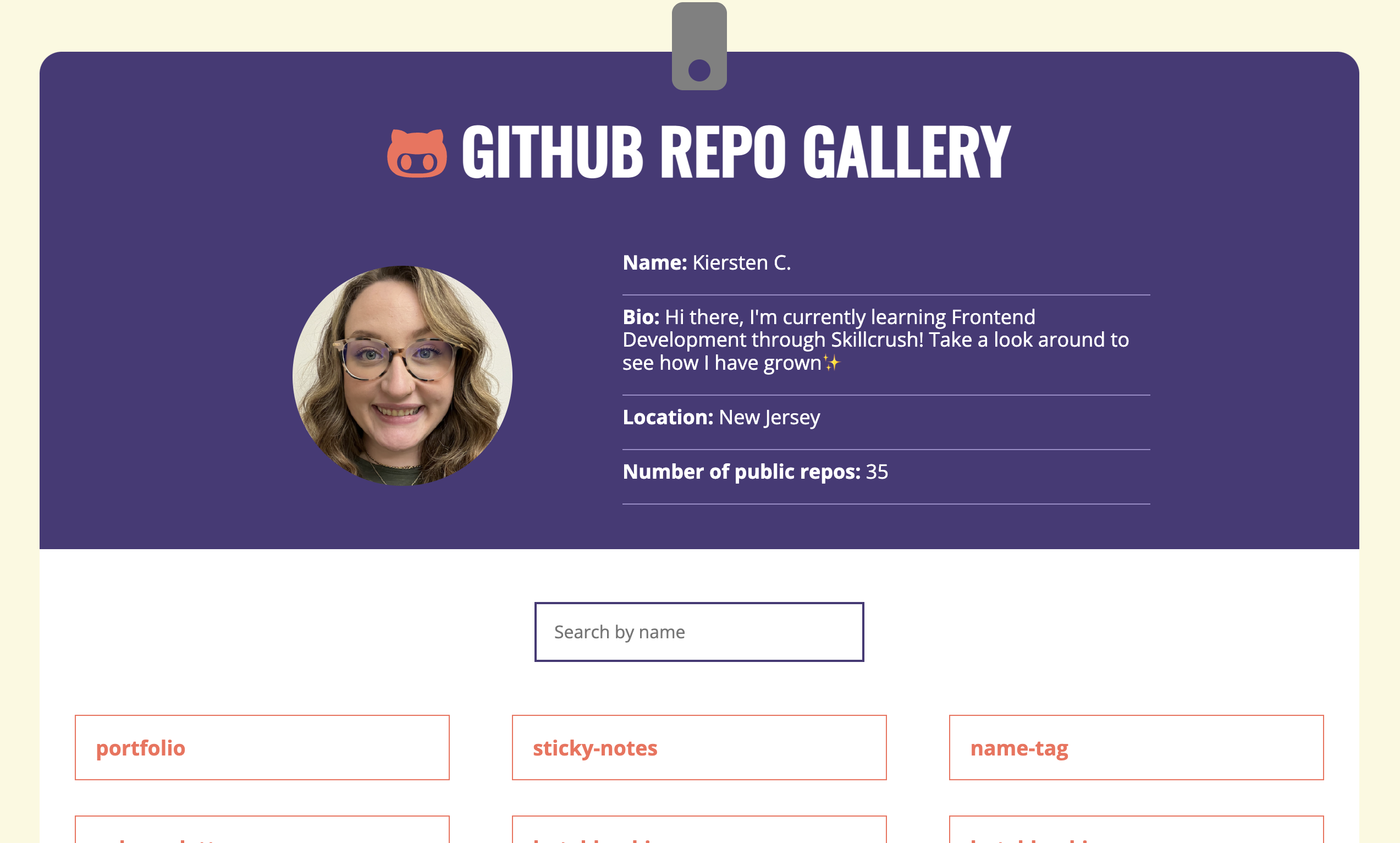 github repo gallery website